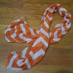 Orange chevron scarf